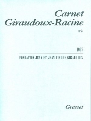 cover image of Carnet Giraudoux Racine Tome 3
